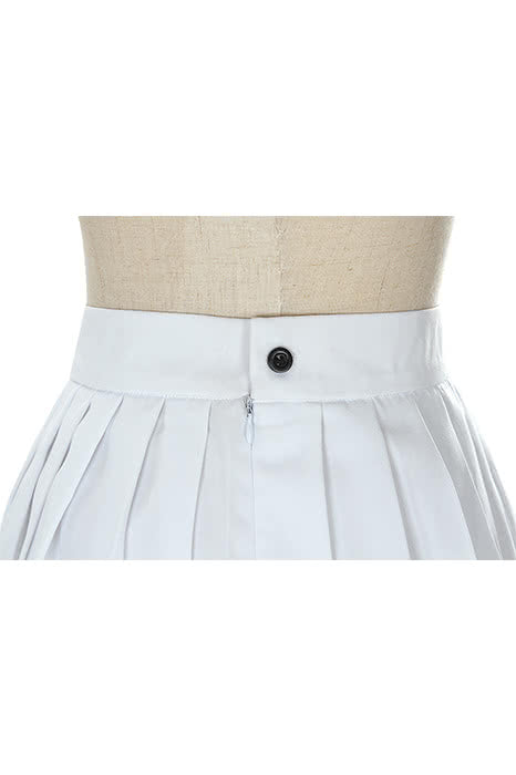 Japan High School Girl Solid Sweet Pleated Skirt Dress