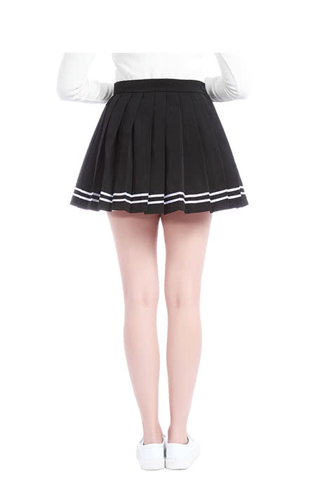 Japan High School Girls Uniforms Solid Pleated Mini Skirts Dress