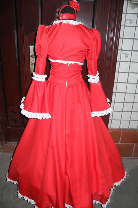 Lovely Princess Red Sweet Grace Black Bulter Elizabeth Cosplay Costume