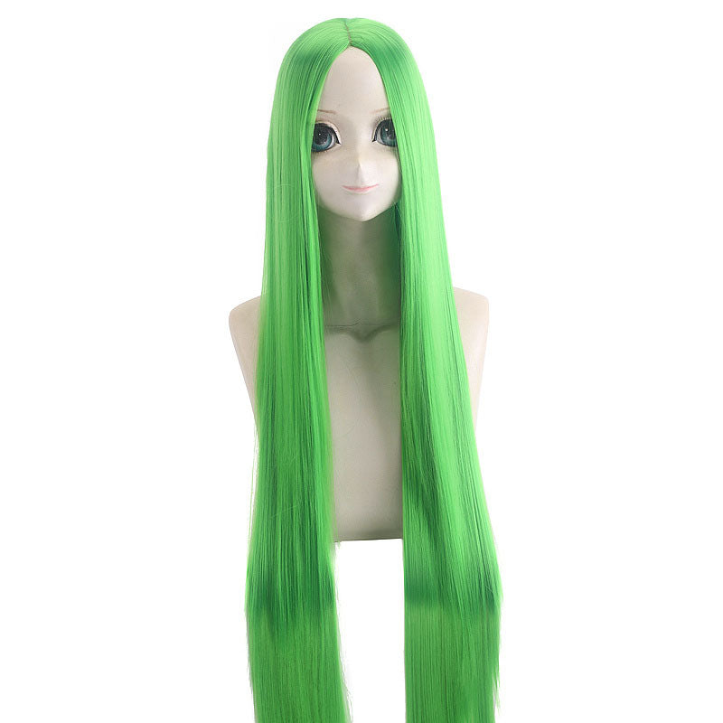 100cm Green Straight Cosplay Wigs