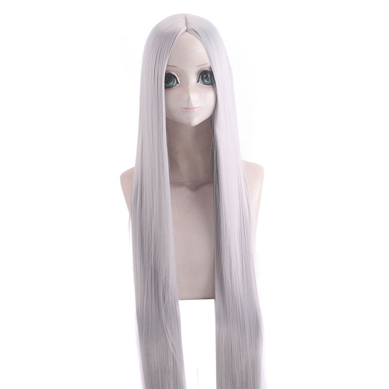100cm Silver White Straight Cosplay Wigs