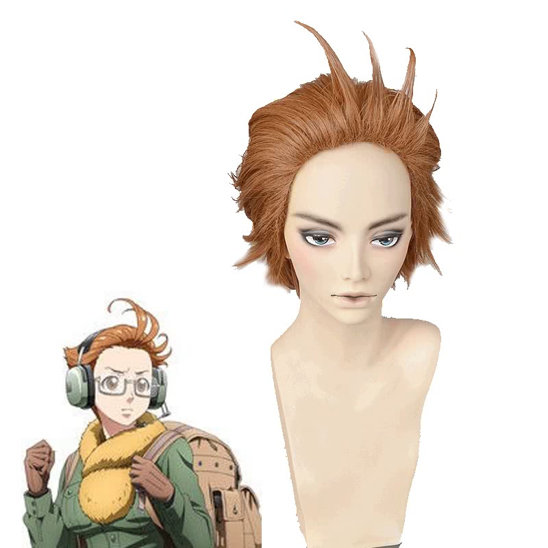 12 Taisen Juuni Taisen Sharyuu Brown Short Cosplay Wig