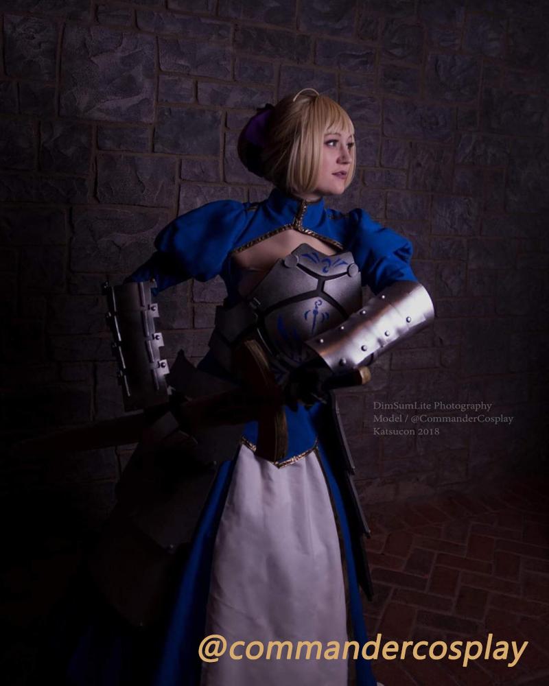 Fate Stay Saber Night Rin Deep Blue Dress Cosplay Costume