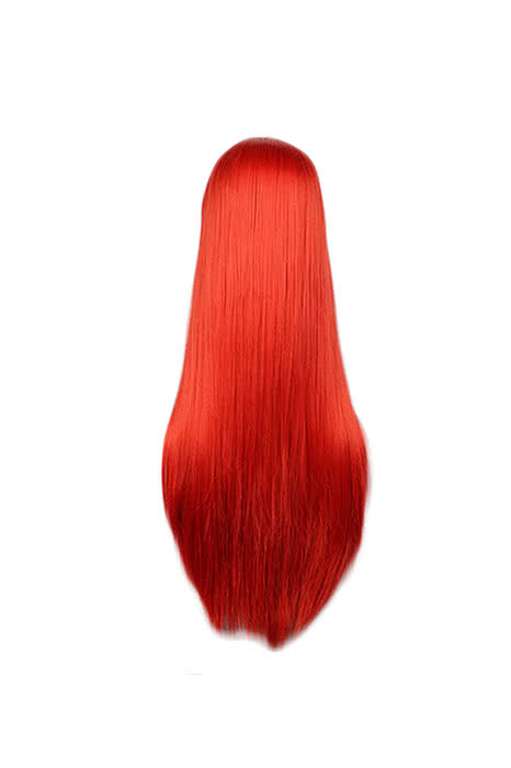 80cm Wine Straight Fairy Tail Erza Scarlet Cosplay Wig