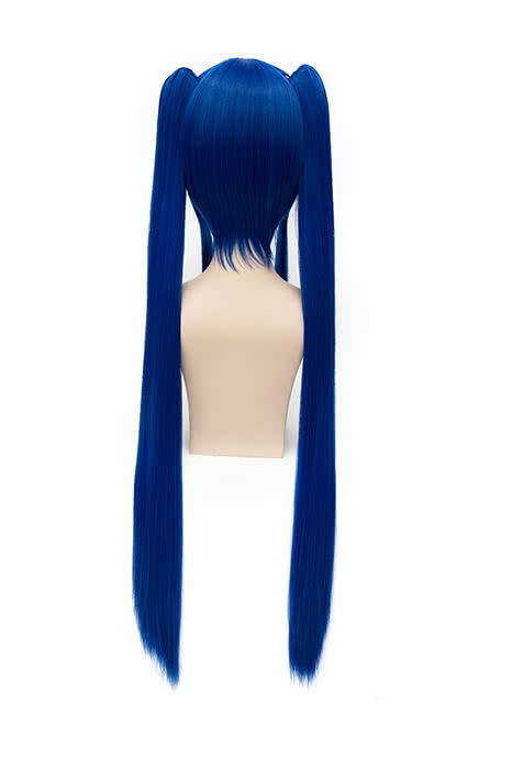 100cm Blue Bunches Straight Fairy Tail Wendy Marvell Cosplay Wig