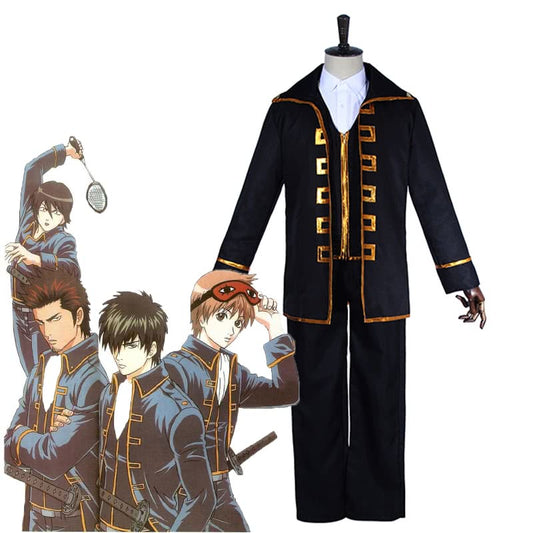 Gintama Toushirou HijikataSougo Okita  Uniform Black Cosplay Costumes
