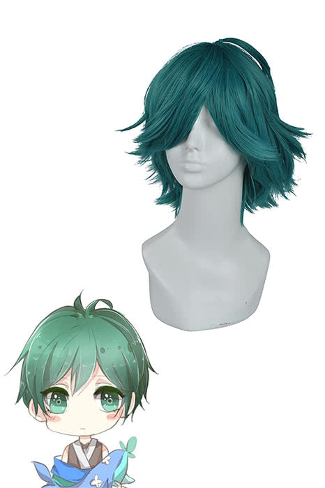 King of Glory Zhuang Zhou Short Green Cool Game Cosplay Wigs