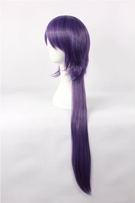 95cm Purple Detached Hakuouki Saitou Hajime Cosplay Wig