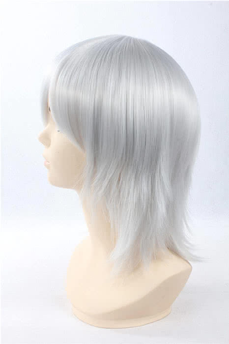 35cm Sliver White Hakuouki Hijikata Toshizo Cosplay Wig