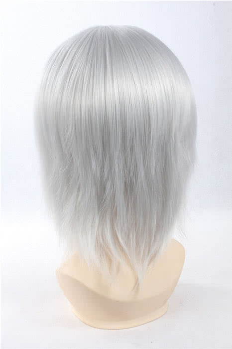 35cm Sliver White Hakuouki Hijikata Toshizo Cosplay Wig