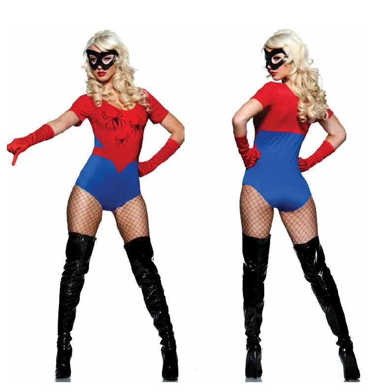 Sexy Superhero Spider Girl Halloween Costume for Women