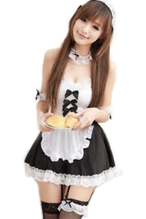 Cook Loaded Black and White French Maid Costumes of the Sexy Cute Anime Cosplay Dress
