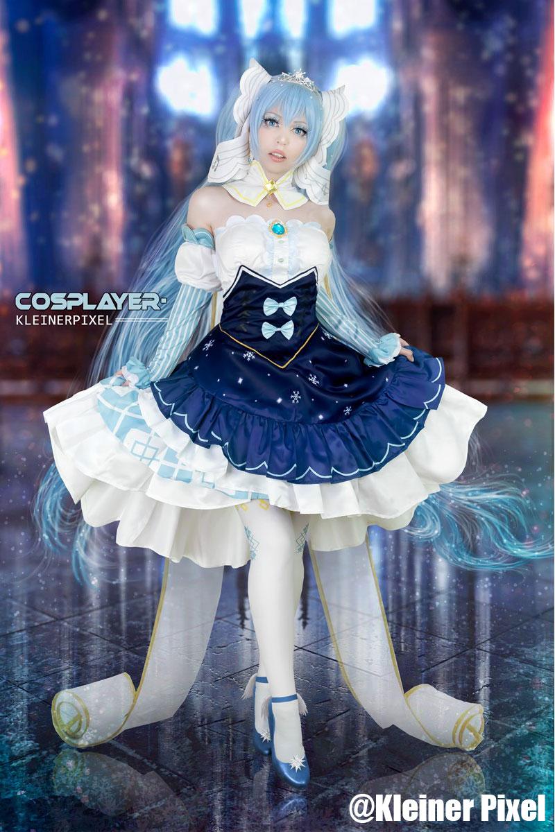 Vocaloid 2019 Hatsune Miku Star and Snow Princess Cosplay Costumes