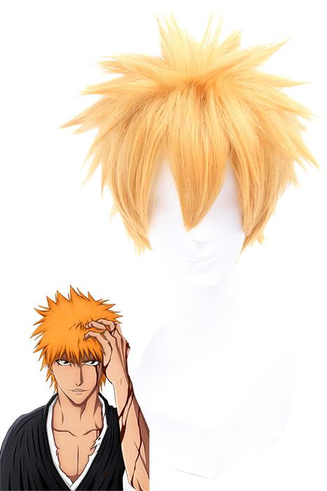 Bleach Kurosaki Ichigo Short Yellow Cosplay Wigs