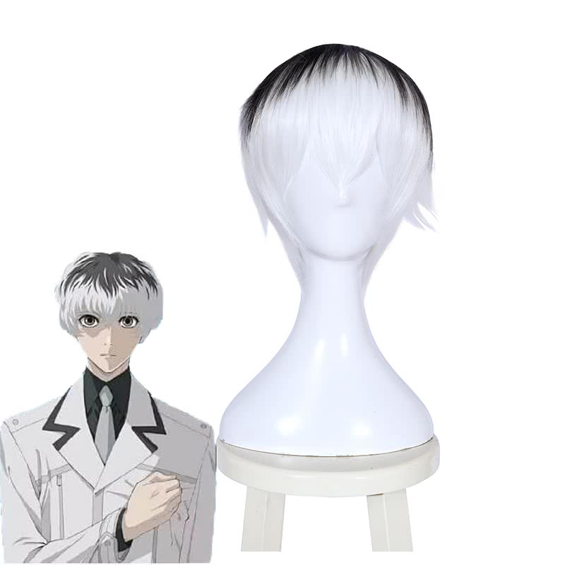 28cm Tokyo Ghoul Haise Sasaki Short Synthetic Cosplay Wigs