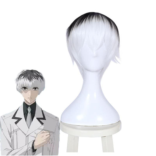 28cm Tokyo Ghoul Haise Sasaki Short Synthetic Cosplay Wigs