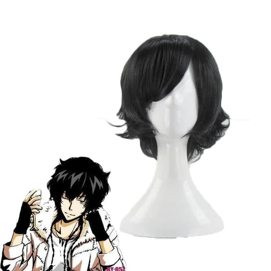 35cm Black Curly Hitman Reborn Ranbo Cosplay Wig