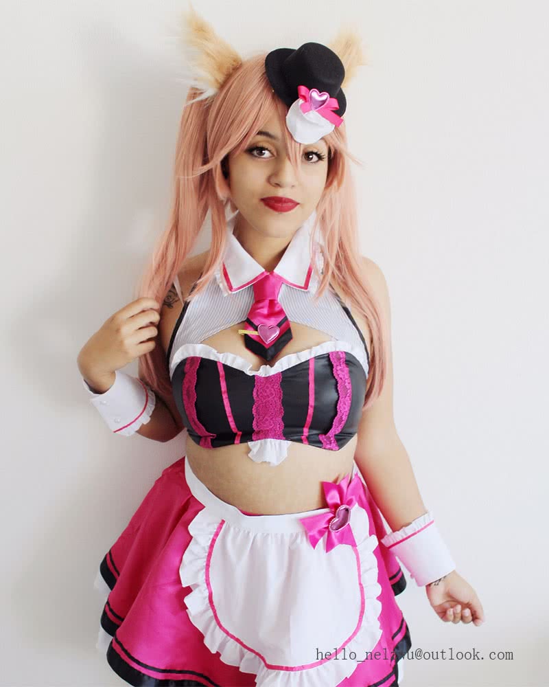 Fate Grand Order Tohsaka Rin Street Choco-Maid Game Cosplay Costumes
