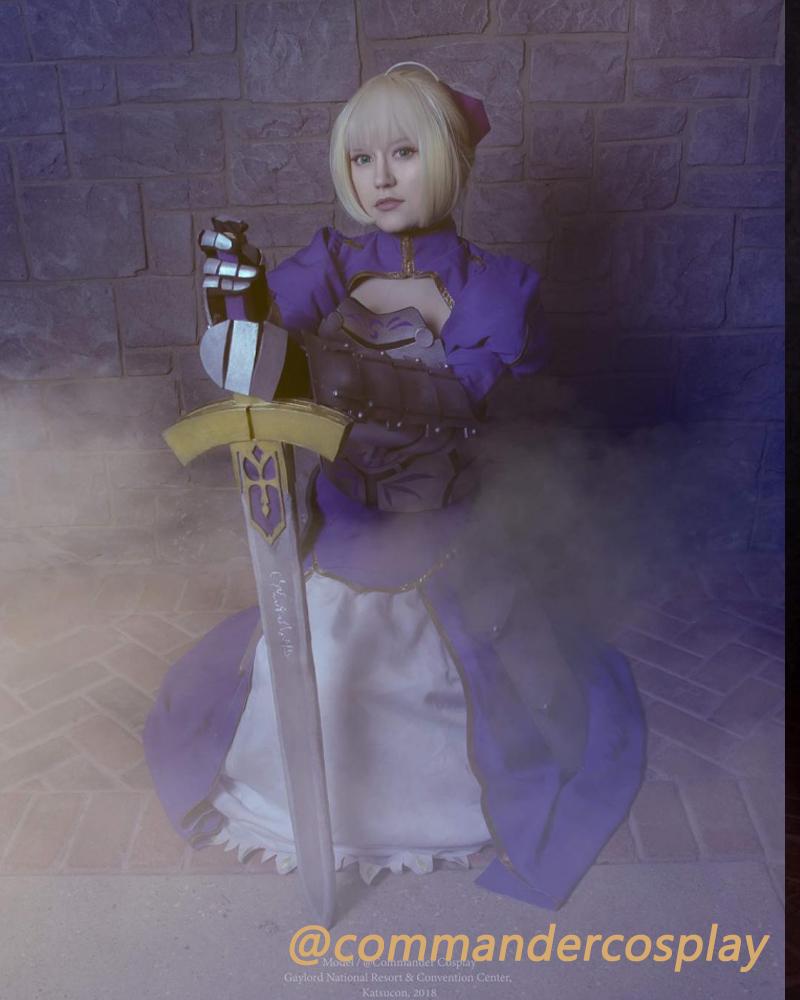 Fate Stay Saber Night Rin Deep Blue Dress Cosplay Costume