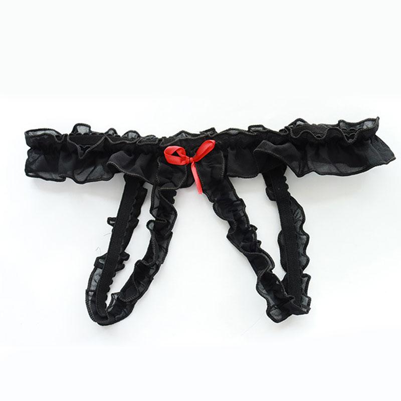 Black Lace Sexy Hollow Bikini Cosplay Costume