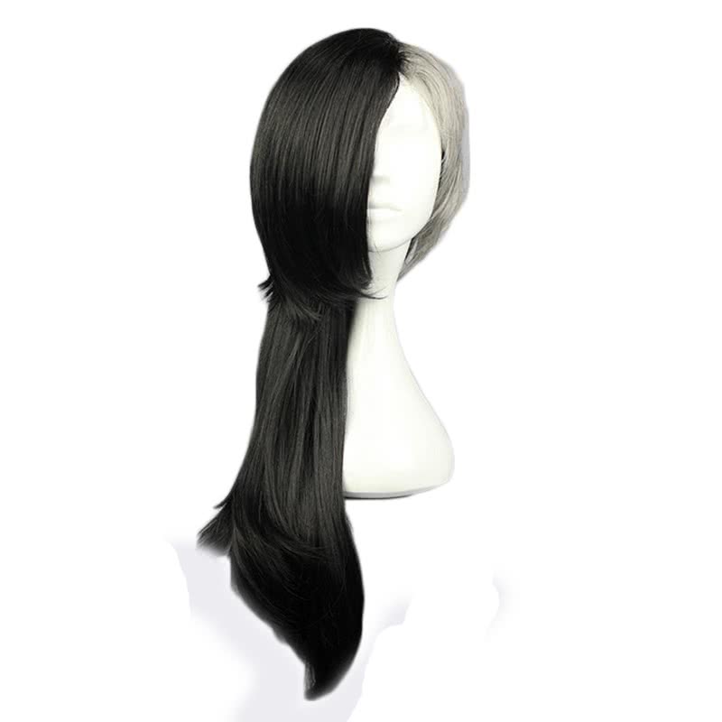 80cm long Tokyo Ghoul Uta Female Black Mixde White Cosplay Wig