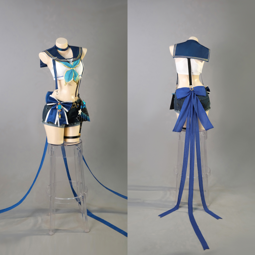 Rolecosplay Genshin Impact Furina Fanart Swimsuit Cosplay Costume