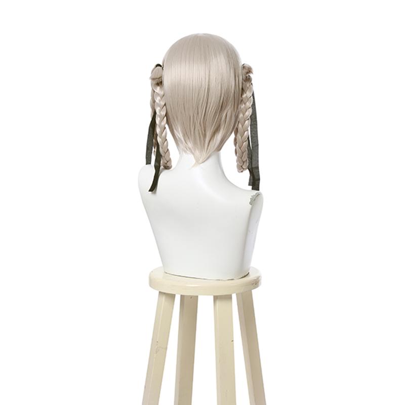28cm Kakegurui Momobami Kirari Synthetic Silver Cosplay Wigs