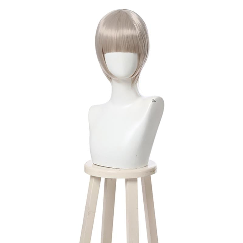 28cm Kakegurui Momobami Kirari Synthetic Silver Cosplay Wigs