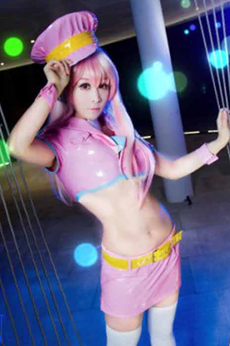 Super Sonico Space-Time Police Suit Cosplay Costume
