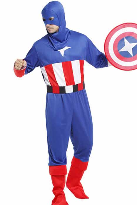 Captain America Halloween Jumpsuits Cosplay Costume