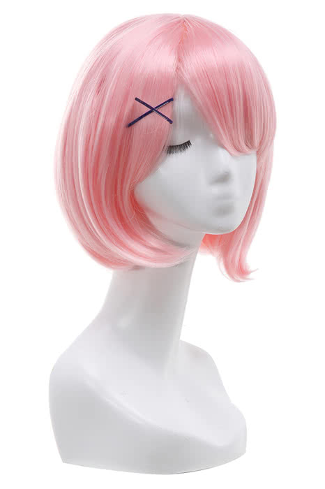 Life In A Different World From Zero Rem Short Bob Straight Pink Anime Female Cosplay Wigs