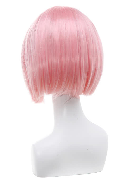 Life In A Different World From Zero Rem Short Bob Straight Pink Anime Female Cosplay Wigs