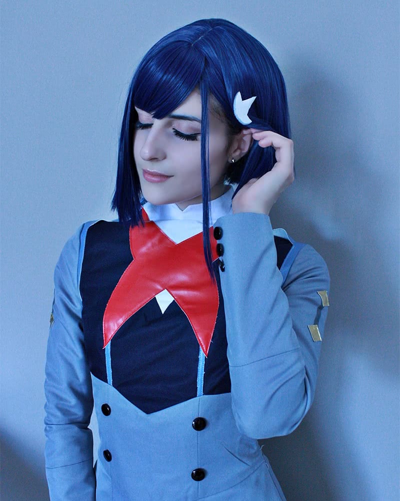 DARLING in the FRANXX Ichigo Blue Anime Cosplay Wigs