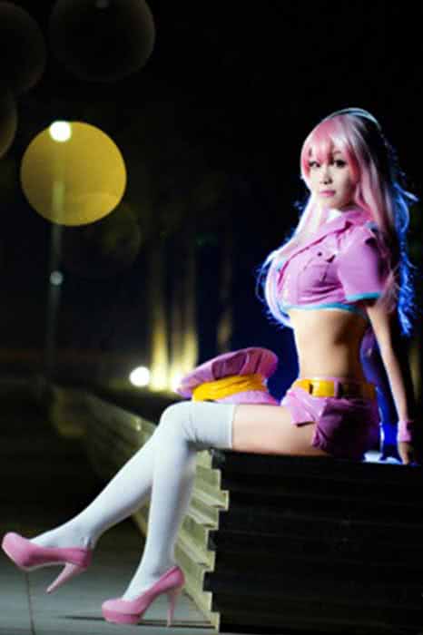 Super Sonico Space-Time Police Suit Cosplay Costume