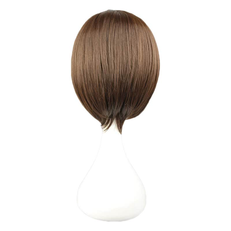 30CM Gintama Okita Sougo Short Dark Brown Cosplay Wigs