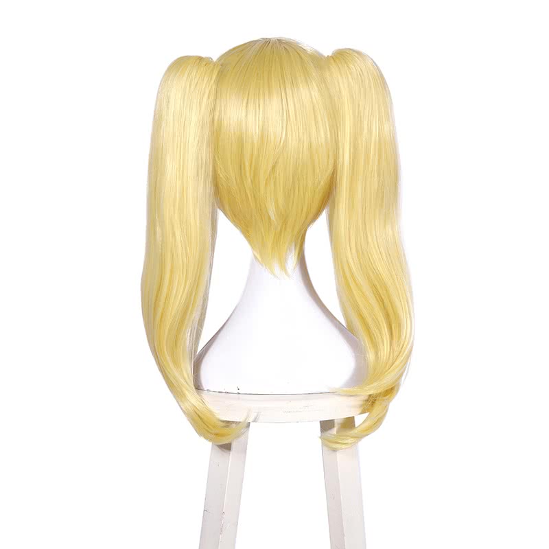45cm Kakegurui Saotome Meari Synthetic Yellow Cosplay Wigs