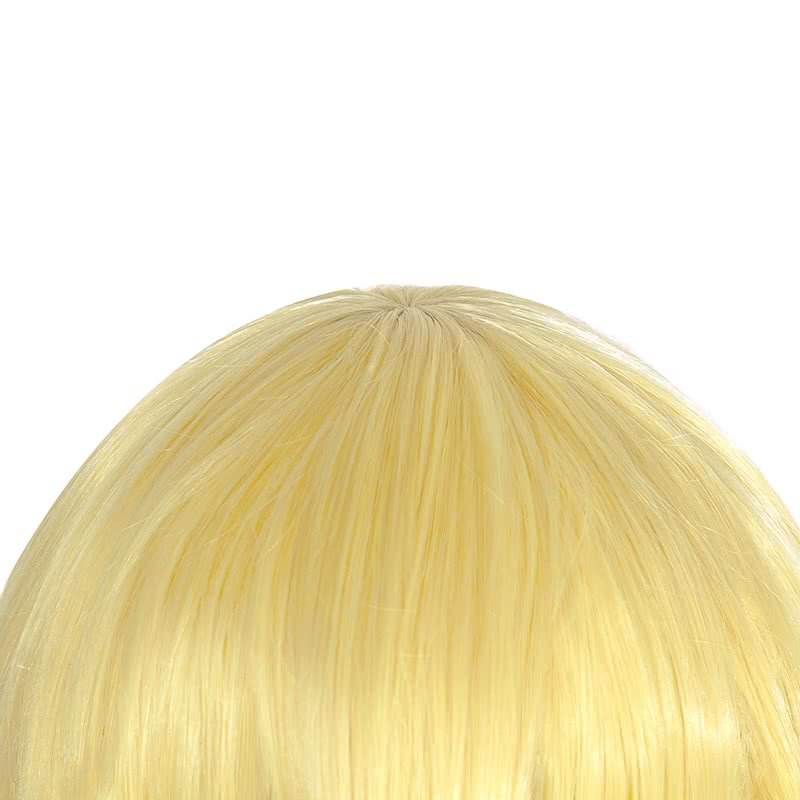 45cm Kakegurui Saotome Meari Synthetic Yellow Cosplay Wigs