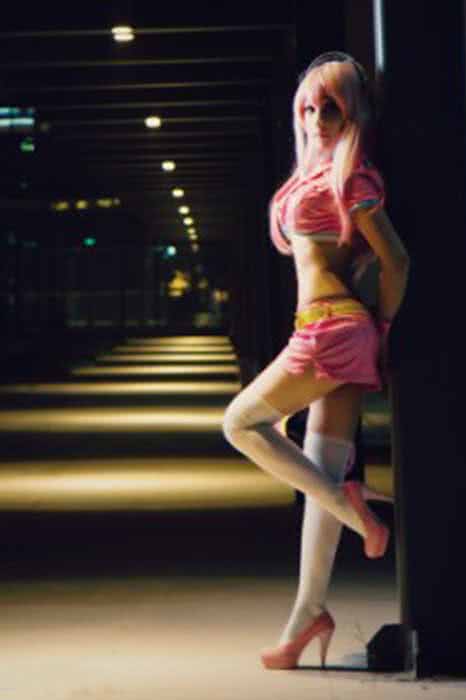 Super Sonico Space-Time Police Suit Cosplay Costume