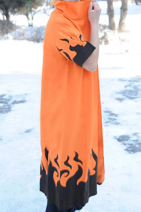 Anime Naruto 6th Hokage Cosplay Costumes Outfit Uzumaki Naruto Cloak