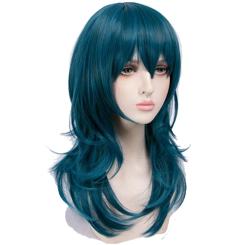 50cm Fire Emblem Three Houses Byleth Blue Long Cosplay Wigs