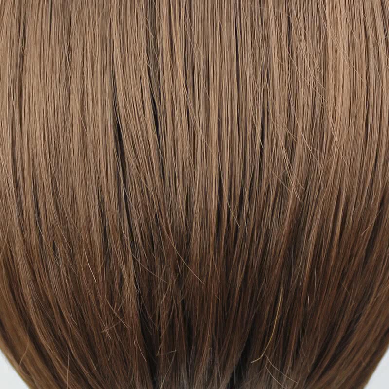 30CM Gintama Okita Sougo Short Dark Brown Cosplay Wigs
