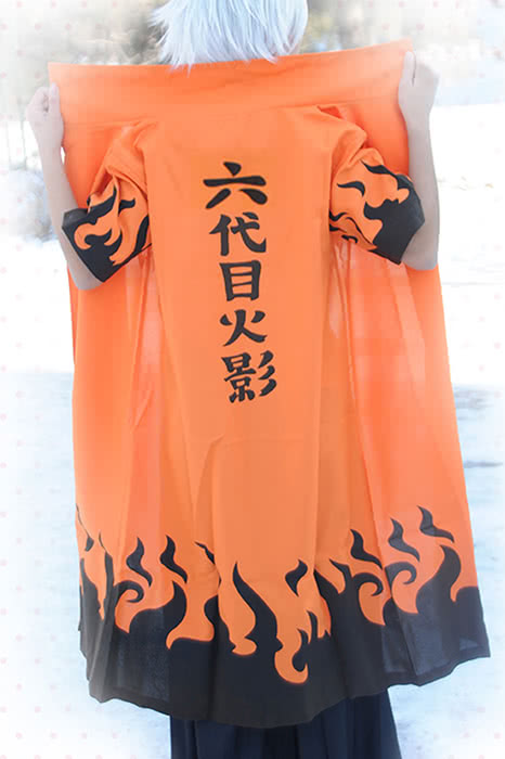 Anime Naruto 6th Hokage Cosplay Costumes Outfit Uzumaki Naruto Cloak