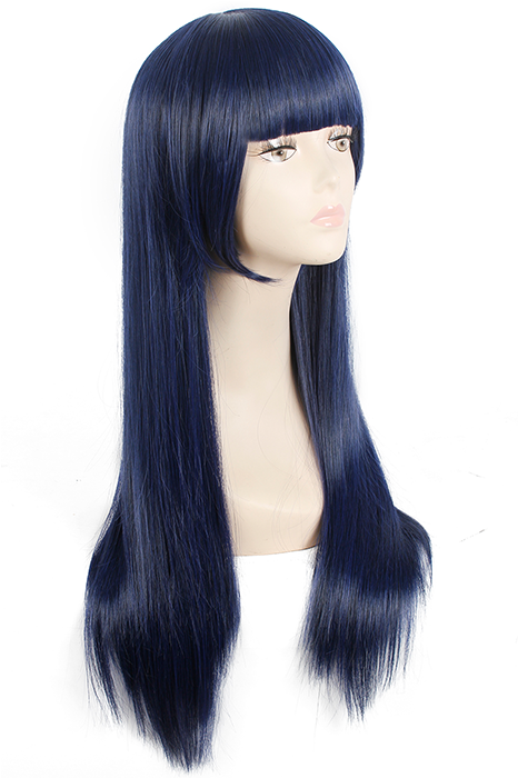 Anime Naruto Hinata Hyuga Ink Mixed Blue Bang Cosplay Wigs