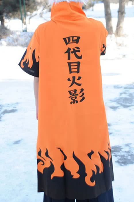 Anime Naruto 6th Hokage Cosplay Costumes Outfit Uzumaki Naruto Cloak