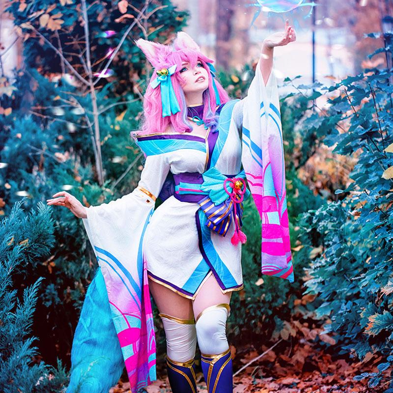 LOL Spirit Blossom Ahri Cosplay Costume