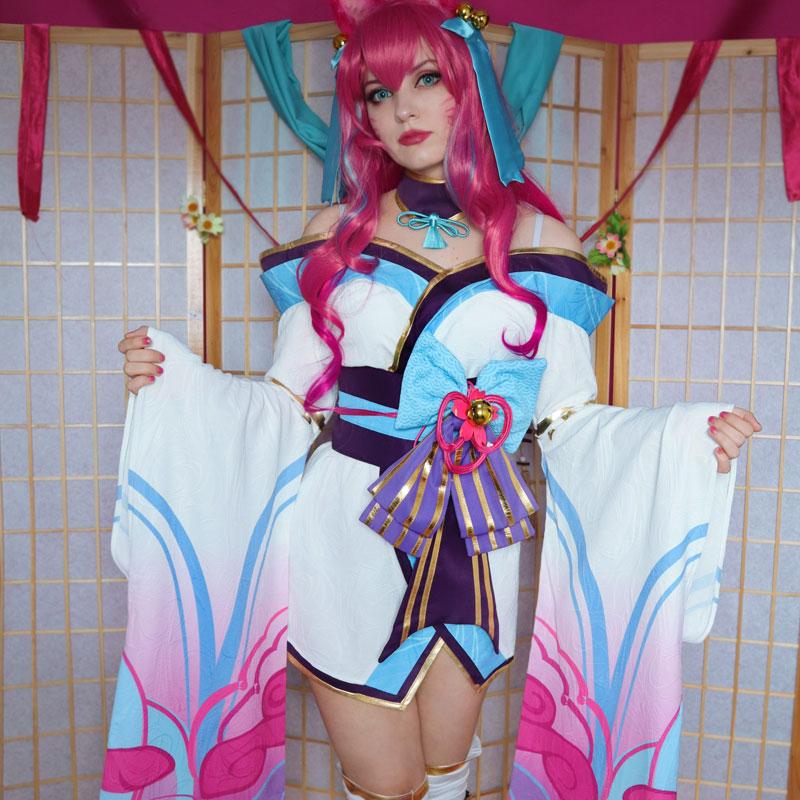 LOL Spirit Blossom Ahri Cosplay Costume
