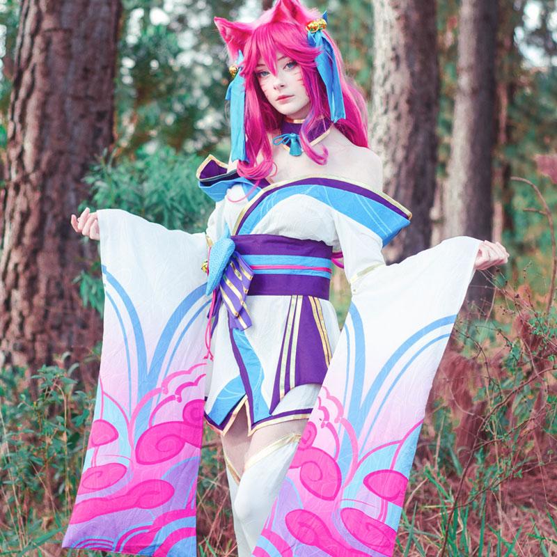 LOL Spirit Blossom Ahri Cosplay Costume