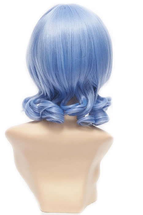 35cm Blue Curly Touhou Project Remilia Scarlet Cosplay Wig