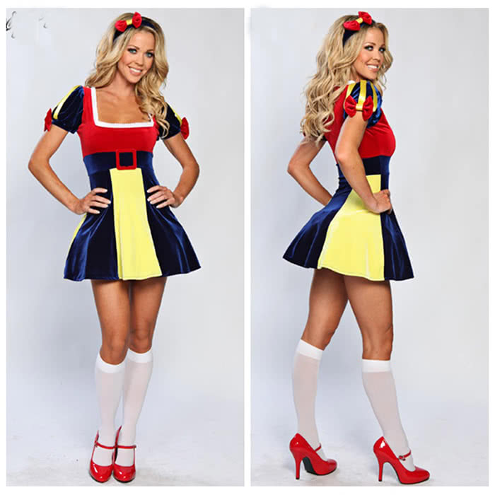 Mickey Animal Snow White Halloween Costume Adult Women Cosplay Fancy Dress