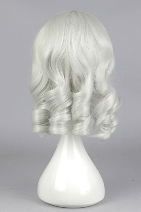 33cm Silvery White Curly LOL Annie Cosplay Wig